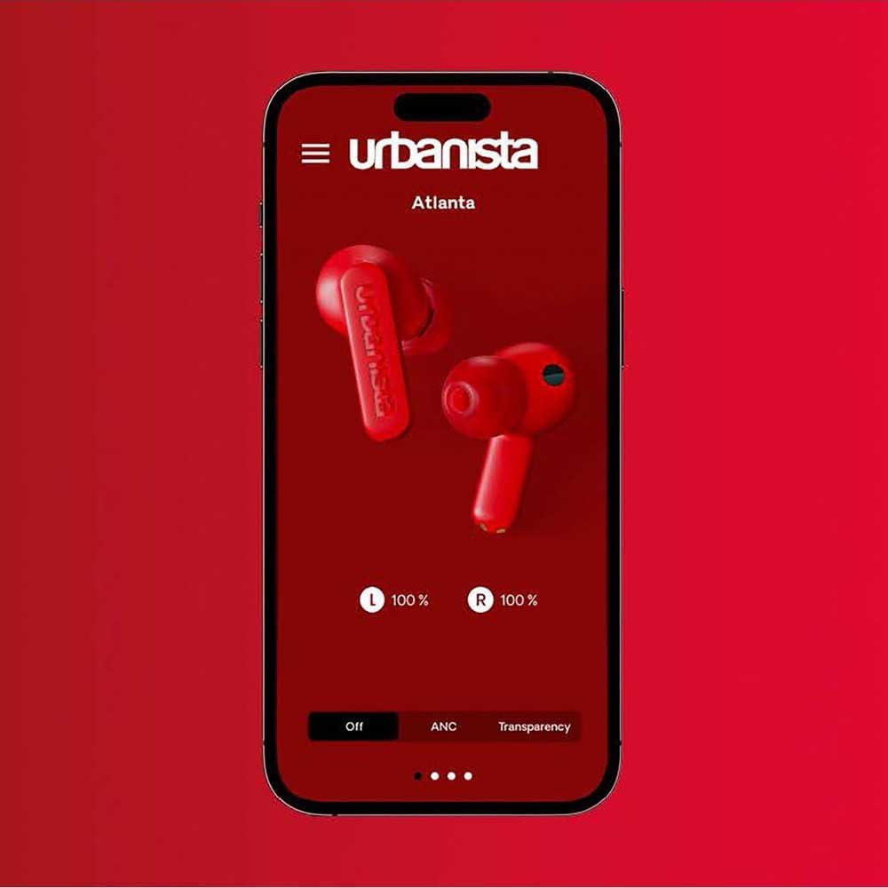 Urbanista Atlanta Wireless Earbud, Scarlet Red