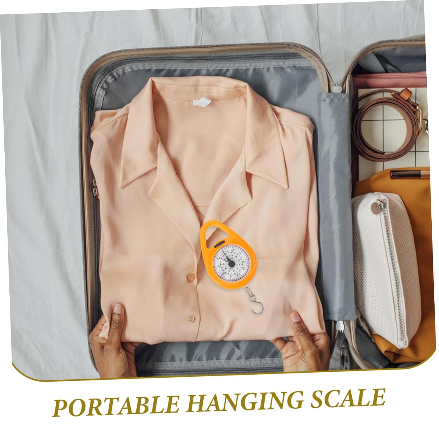 NAMOARLY Spring Balance Portable Handheld Large Scales Suitcases Scale for Luggage Travel Hanging Weigh Steel image number 6