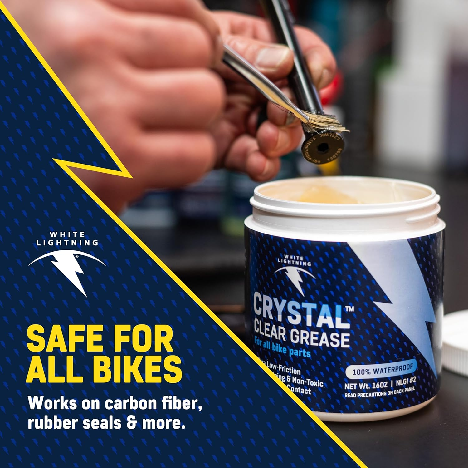 White Lightning Crystal Grease Biodegradable image number 1