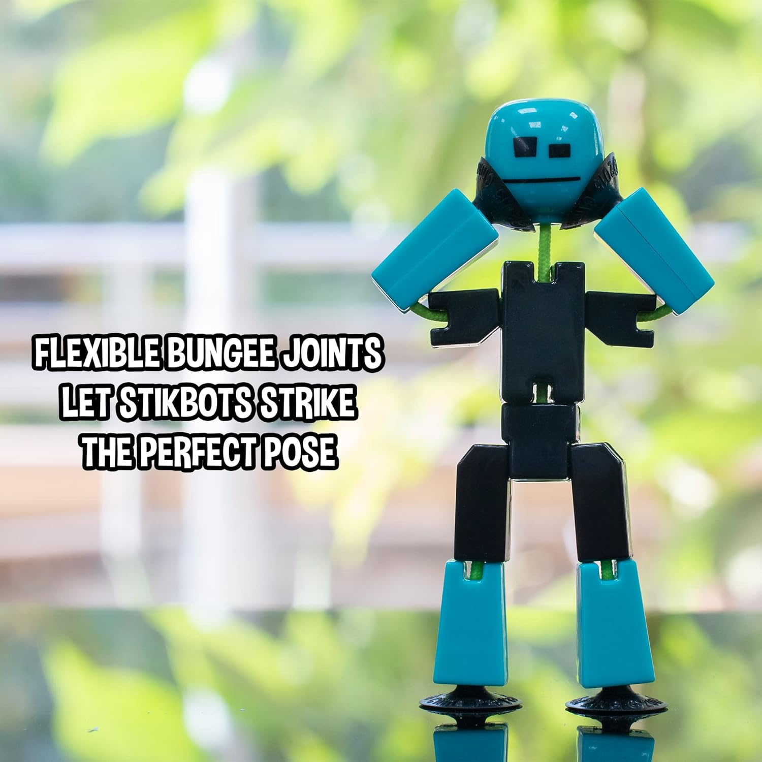 Zing Stikbot Family Pack, Set of 6 Stikbot Collectable Action Figures, Includes 2 Stikbots, 2 Junior Stikbots, 1 Bulldog, and 1 Cat, Stop Motion Animation - in Eco-Friendly Packaging image number 1