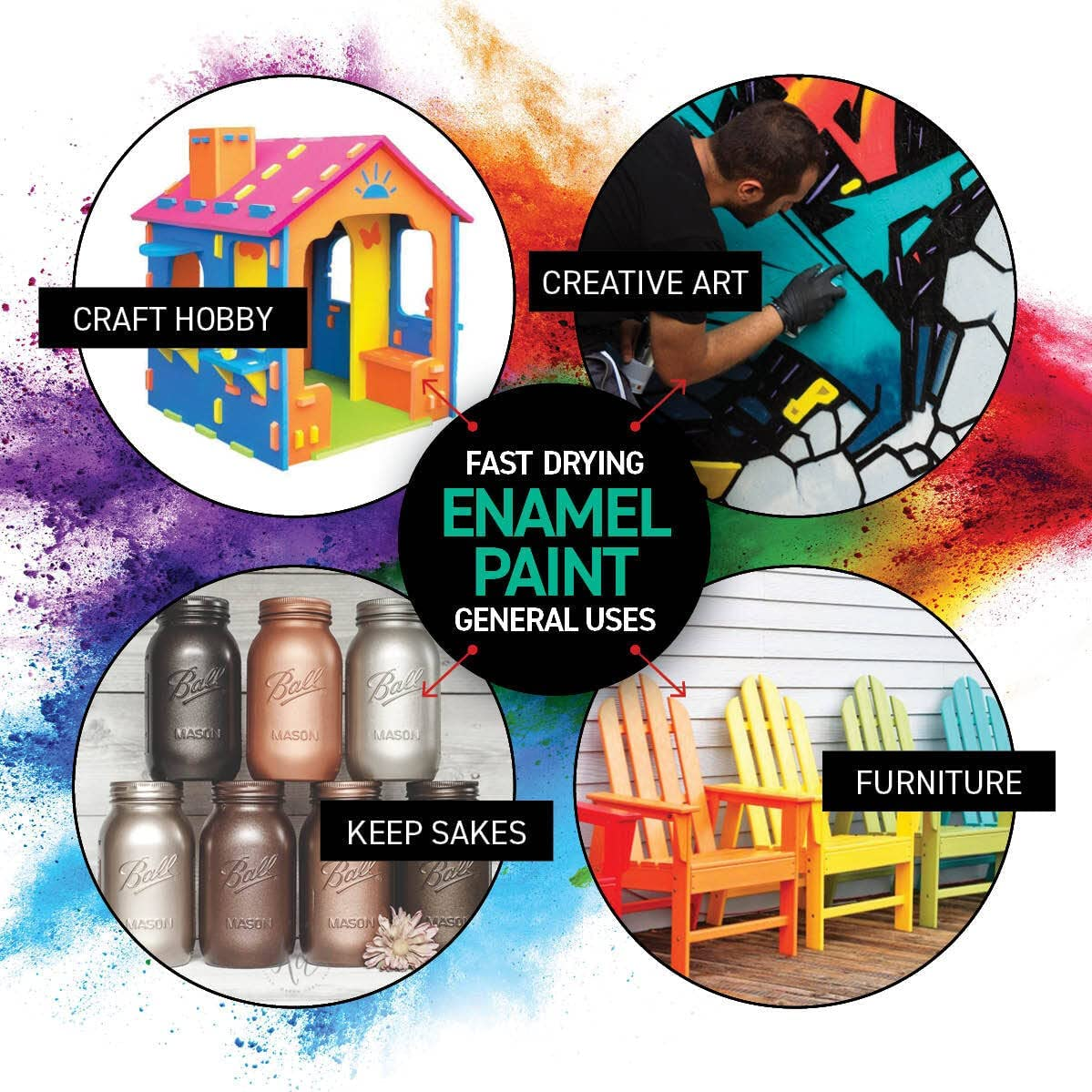 [2PCE] Australian Export Aerosol Spray Export Paint Black Satin, Effective and Durable Coating Solution, Quick-Drying and Long-Lasting Formula for Professional Results -250G image number 2