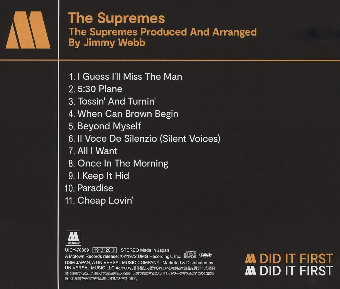 The Supremes Produced & Arranged by Jimmy Webb (1972) image number 1