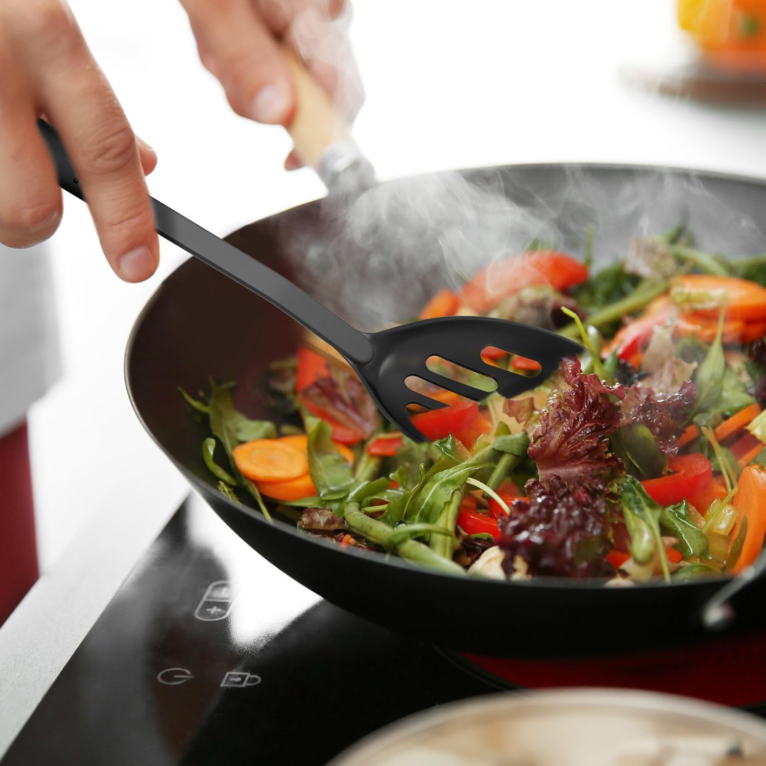 Chef Buddy Kitchen Utensil and Gadget Set- Includes Plastic Spatula and Spoons by - Cookware Set on a Ring (Six Piece Set)- Kitchen Essentials image number 1