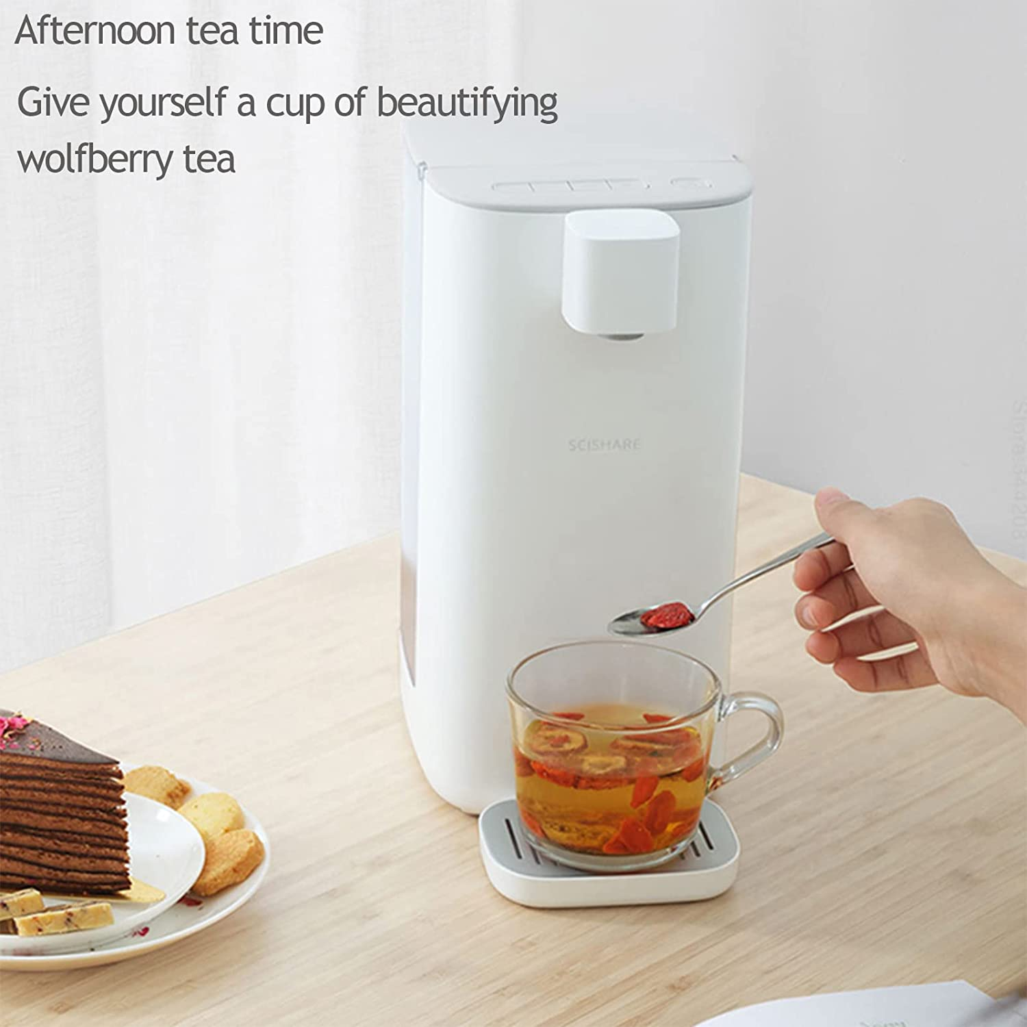 MIJIA Instant Hot Water Dispensers, 3L Instant Hot & Cold Water Filter Dispenser for Reduction of Microplastics, Chlorine, Limescale and Impurities, Zero Installation image number 3