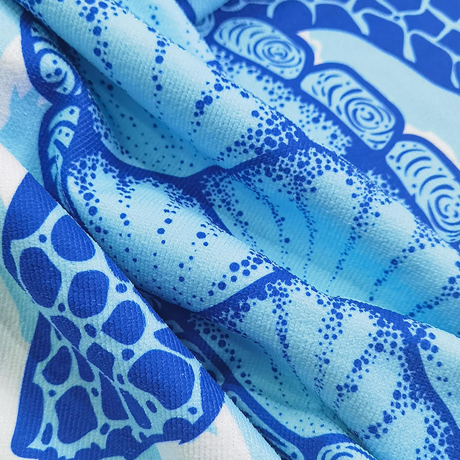 Illikkuyax Sea Turtle Kids Beach Towels with Hood 30"" X 50"" Soft Microfiber Baby Bath Towels Hooded for Toddlers Boys Girls Pool Towels Beach Cover up for Kids Ages 0-6, BHBT05 image number 3