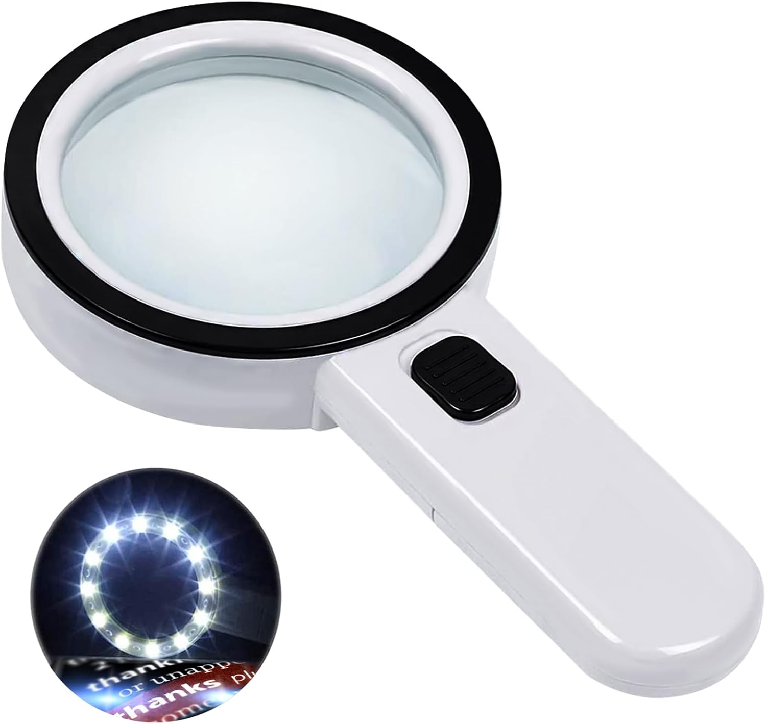 Magnifying Glass with Light, 30 X Handheld Magnifying Glass, Reading Magnifier, High Clarity & Lightweight Magnifying Glass with Light, Reading Magnifier for Seniors, Children, Jewelers, Hobbies image number 1