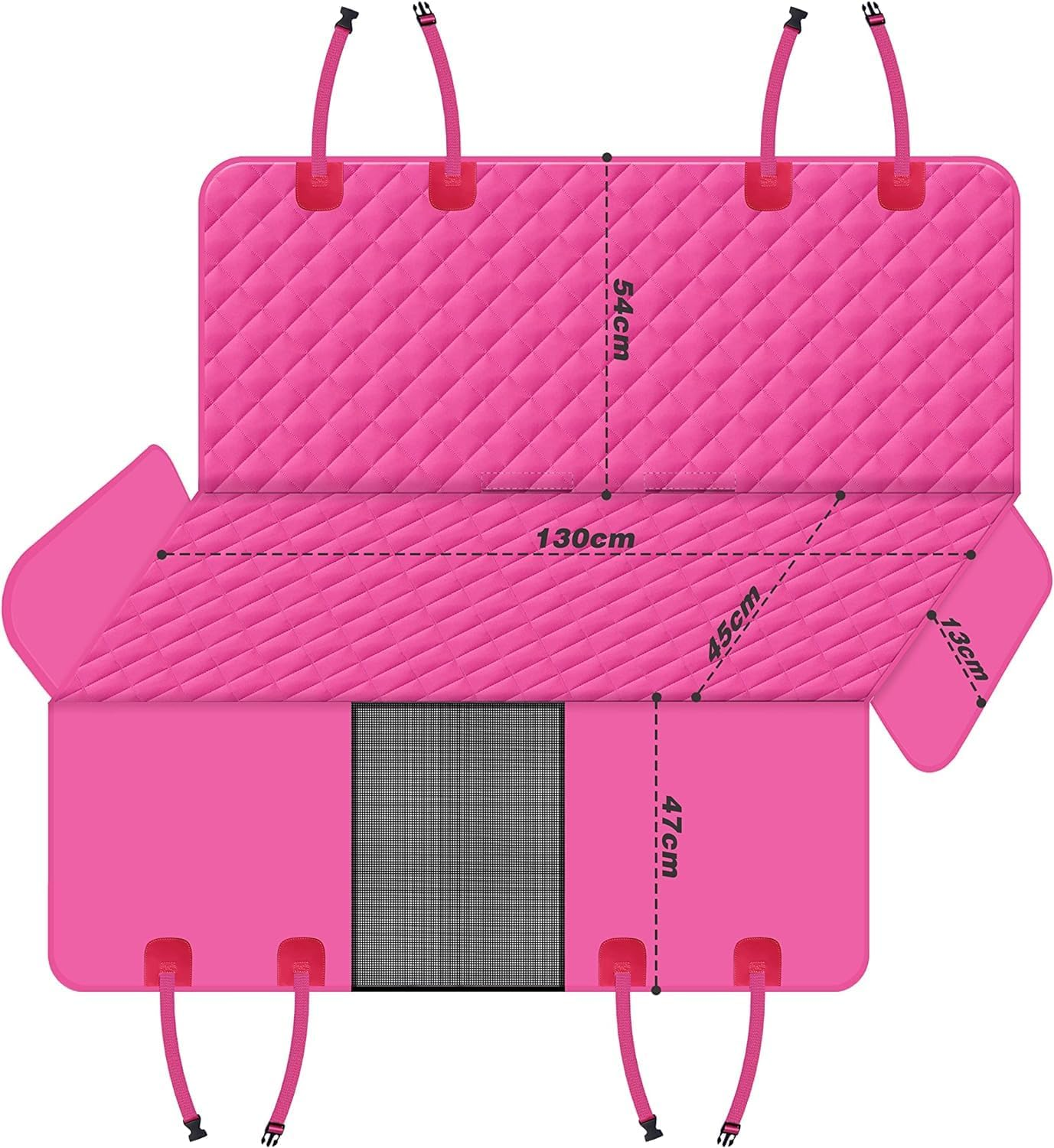 GXT Dog Back Seat Cover Protector for Cars SUV and Trucks with Mesh Window, Scratchproof Nonslip and Waterproof Material(Pink) image number 6