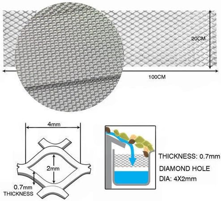 10M 20M Gutter Guard Aluminium Deluxe Leaf Mesh Keeps the Leafs Out (10) image number 5