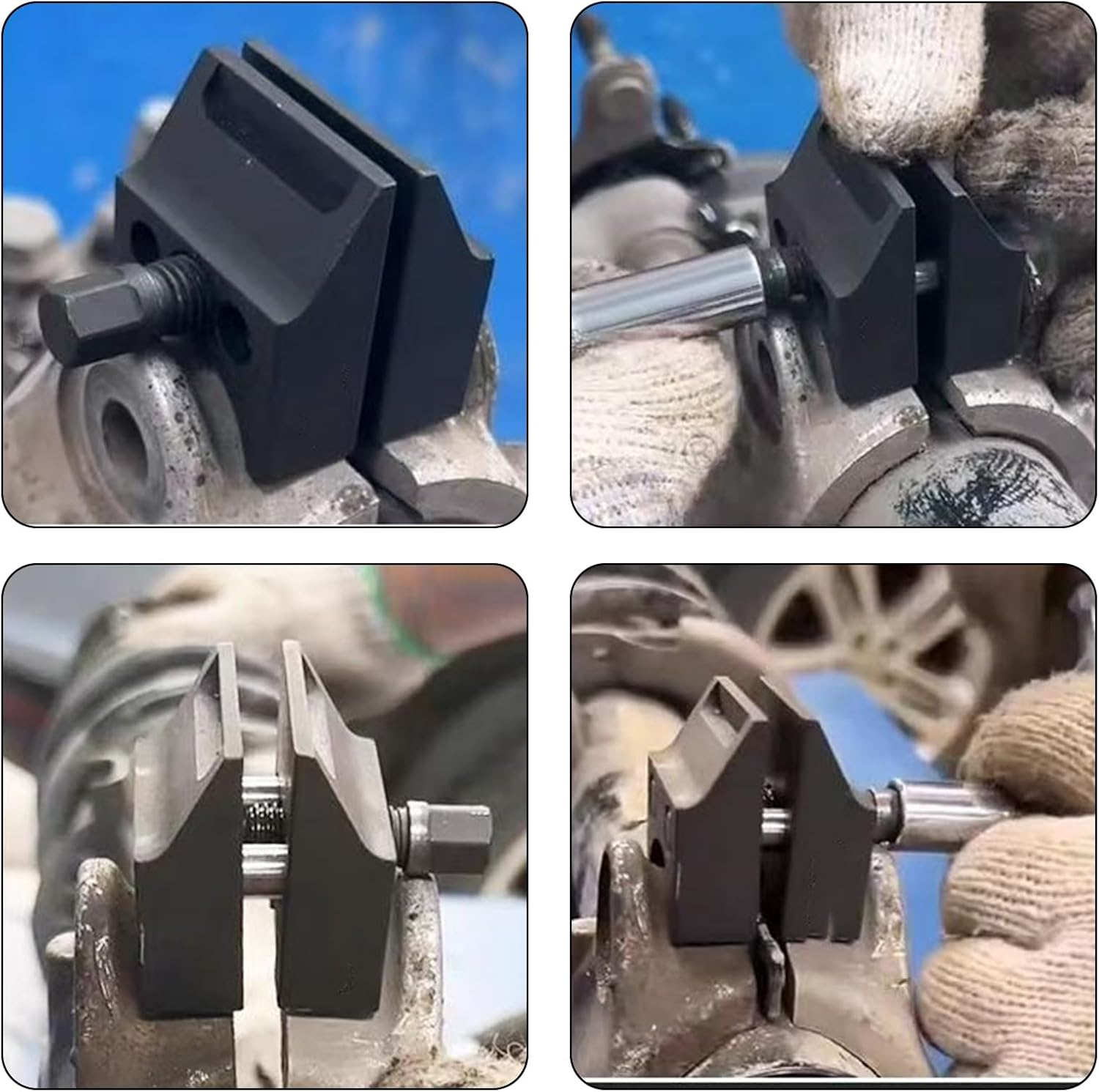 Suspension Strut Split Tool, Universal Suspension Strut Split Spreader Hub Steering Knuckle Spreader Compatible with Volkswagen Audi BMW Ford Peugeot Citro&euml;n image number 6