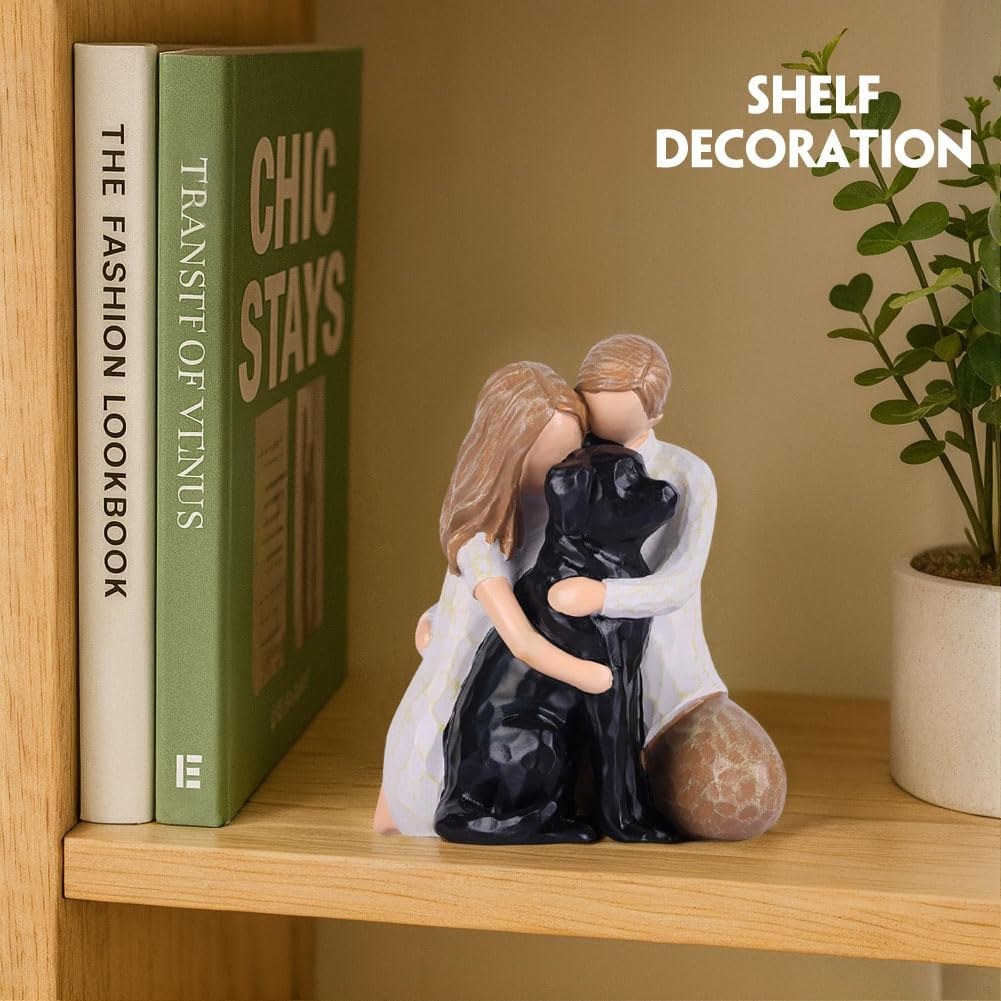 Black Lab Dog Angel Figurine - Hand-Painted Resin Memorial Statue & Keepsake, Dog Lovers Home Decor Gift for Couple, Girlfriend, Wife - Wedding, Christmas & Birthday Present - Black Dog image number 2