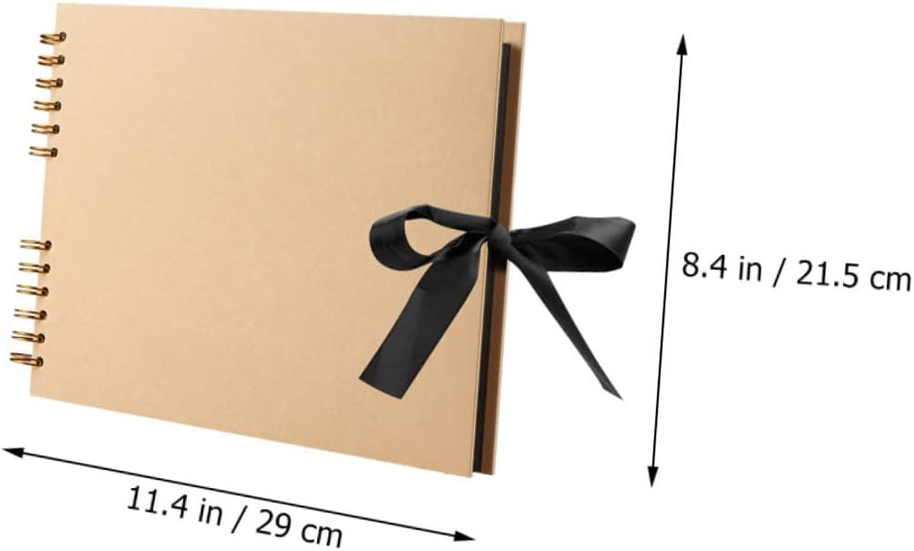 Cabilock DIY Photo Scrapbook Album Handmade Travel Photo Book for Vintage Design with Craft Supplies Cover for Memorable Moments image number 6