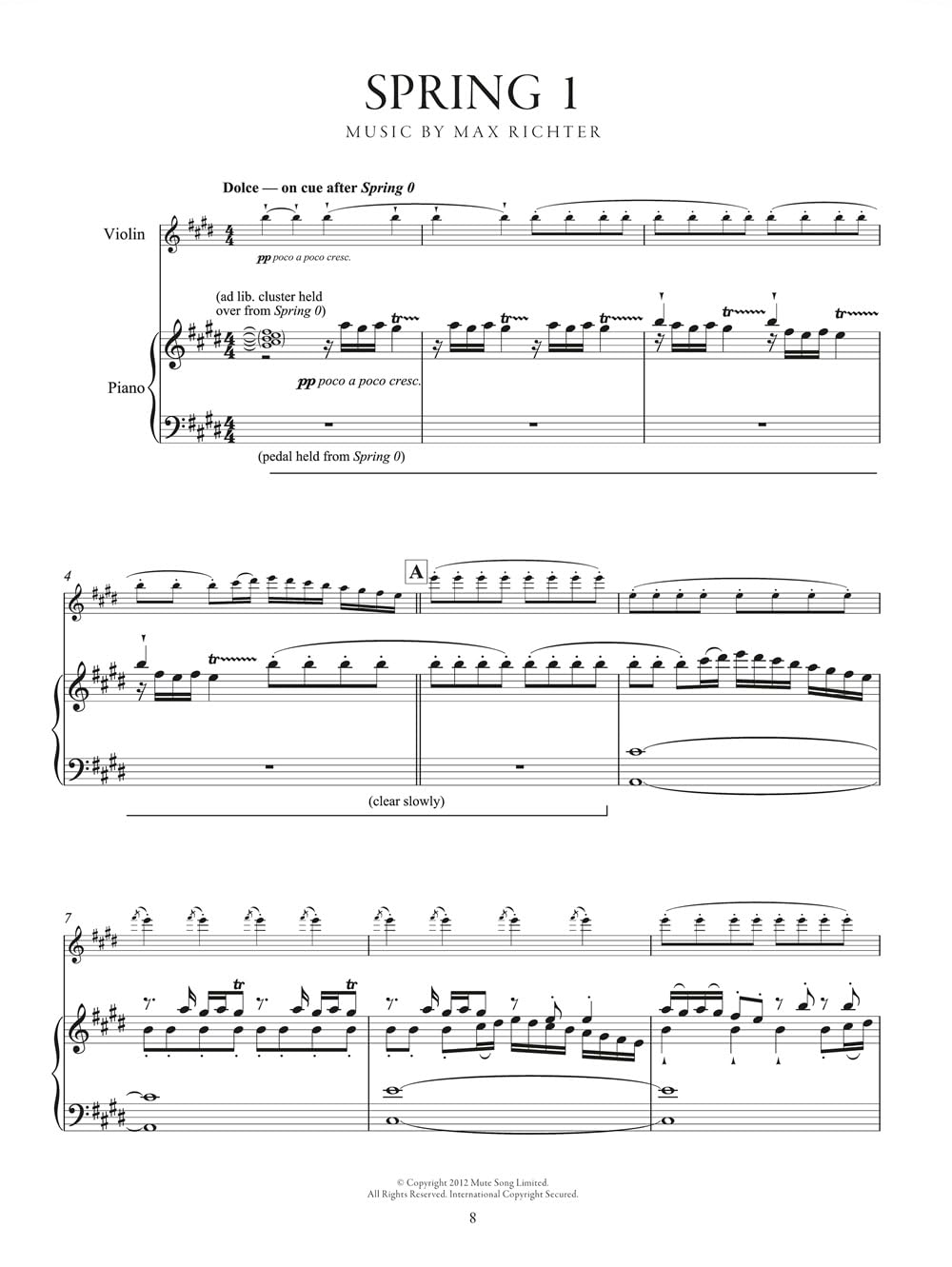 Recomposed by Max Richter - Vivaldi: the Four Seasons: Violin with Piano Accompaniment image number 3