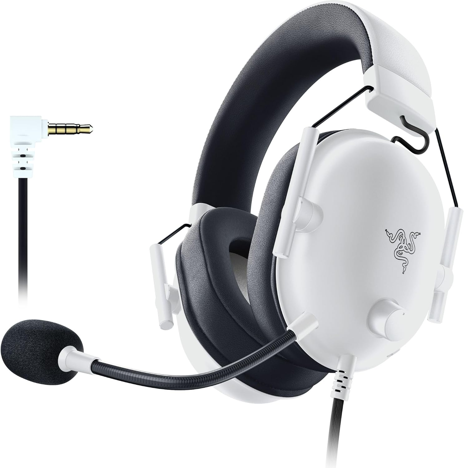 Razer Blackshark V2 X Gaming Headset: 7.1 Surround Sound - 50Mm Drivers - Memory Foam Cushion - for PC, Mac, PS4, PS5, Switch - 3.5Mm Audio Jack - White image number 3