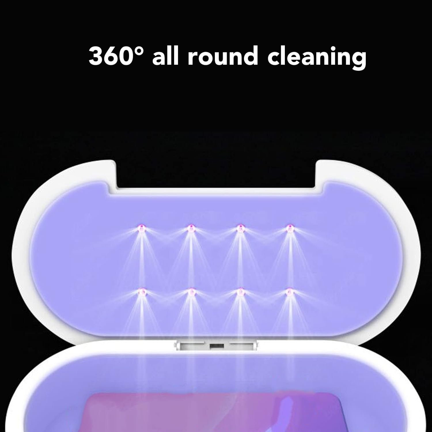 U V Cleaning Box, Nail Tool Disinfection Box with Aromatherapy, 360 Degree Fast Clean, Voice Broadcast, Phone U V for Toothbrush Glasses Nail Tools Keys image number 6