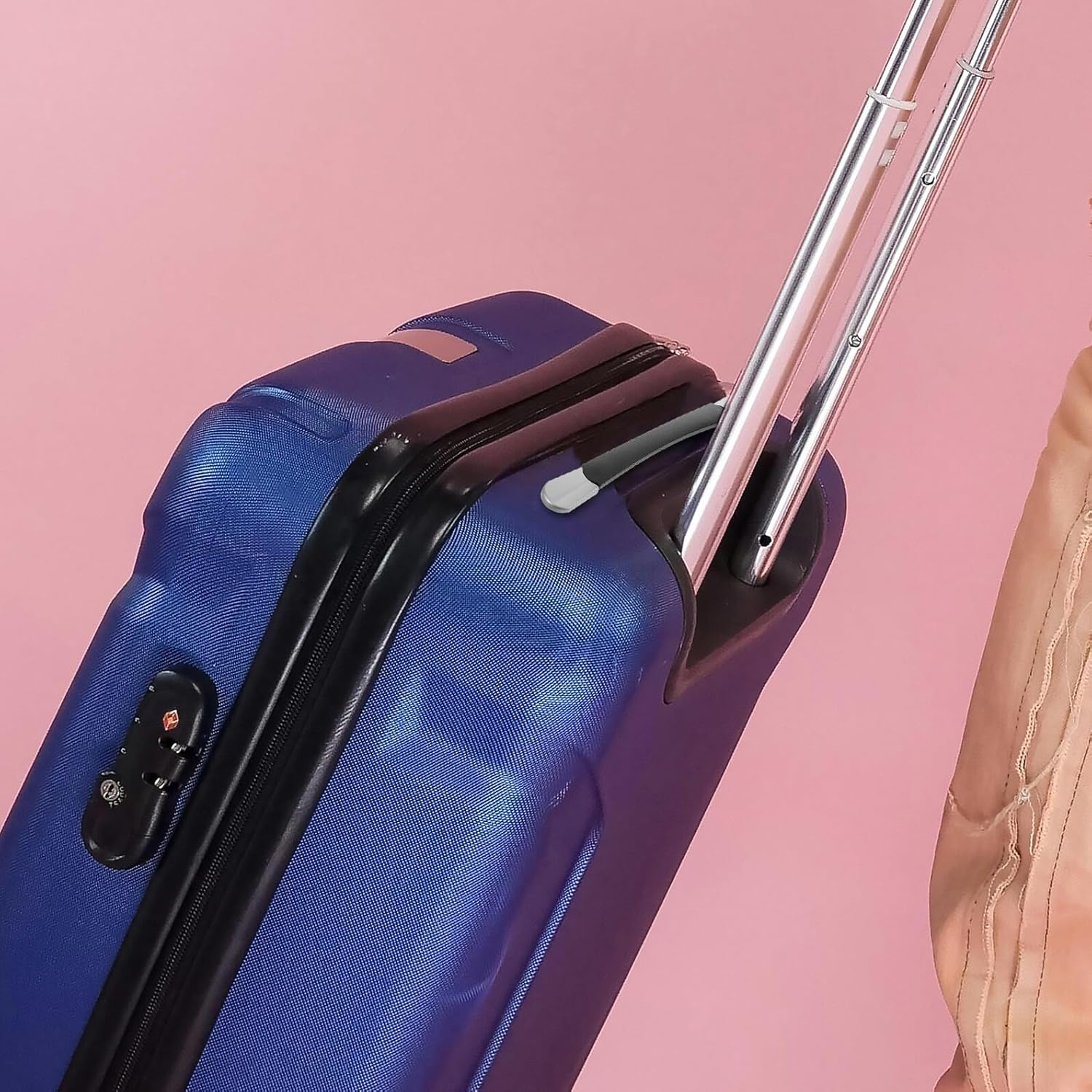 VALICLUD Replacement Suitcase Handle Grip Set, Sturdy Plastic Luggage Handle Repair Accessories with Ergonomic Design for Trolley Case Carrying and Travel Suitcase Maintenance image number 3