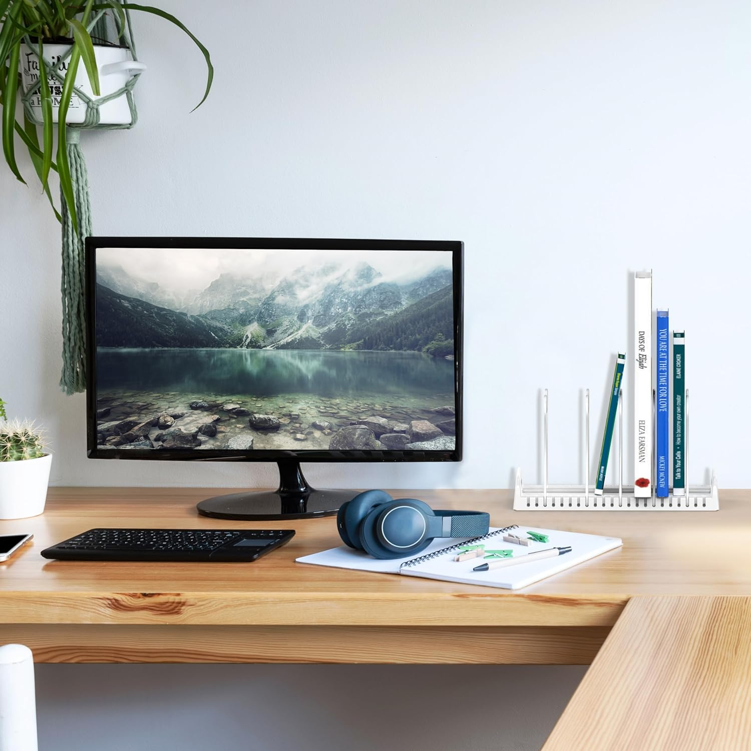 Simplehouseware Adjustable Pan Organiser Rack with 7 Compartments, White image number 4