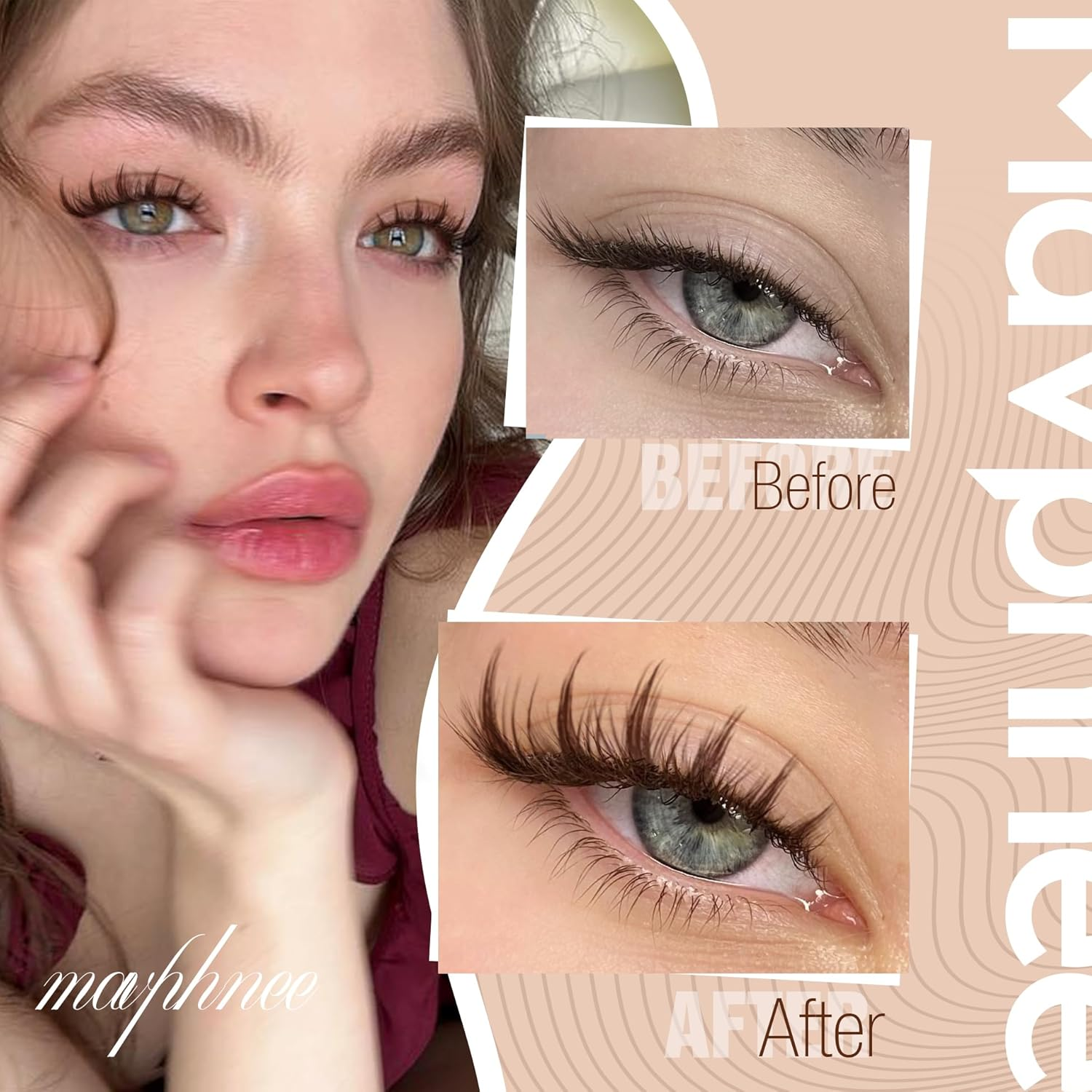 Brown Lash Clusters Wispy Eyelash Clusters Spiky Cluster Lashes Anime Individual Lash Extensions Manga Lashes Clusters 8-16MM Dark Brown Cluster Eyelash Extensions by Mavphnee image number 2