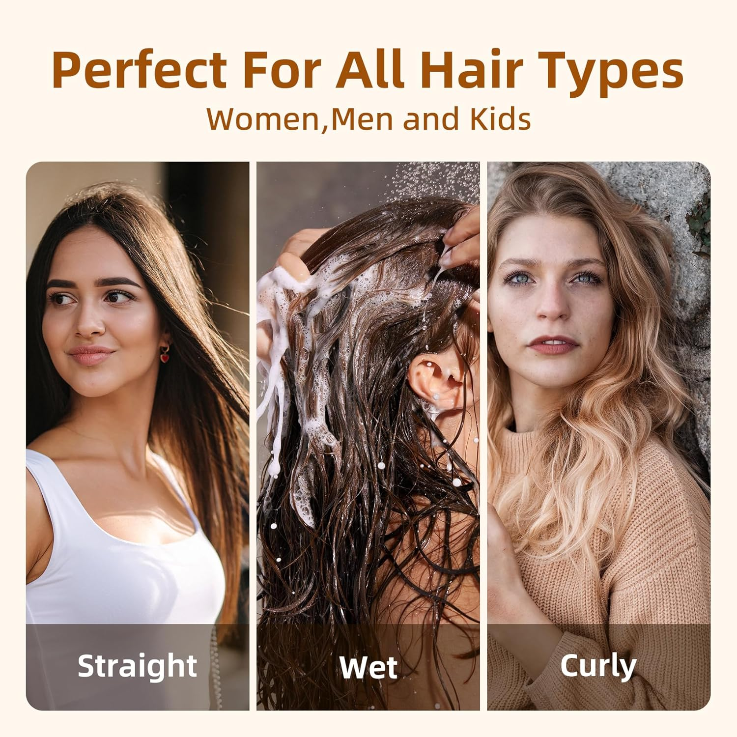 Hair Brush-Natural Bamboo Paddle Detangling Hairbrush, Suit for Women Men and Kids Thick/Thin/Curly/Dry Hair, Massage Scalp Combetter image number 3