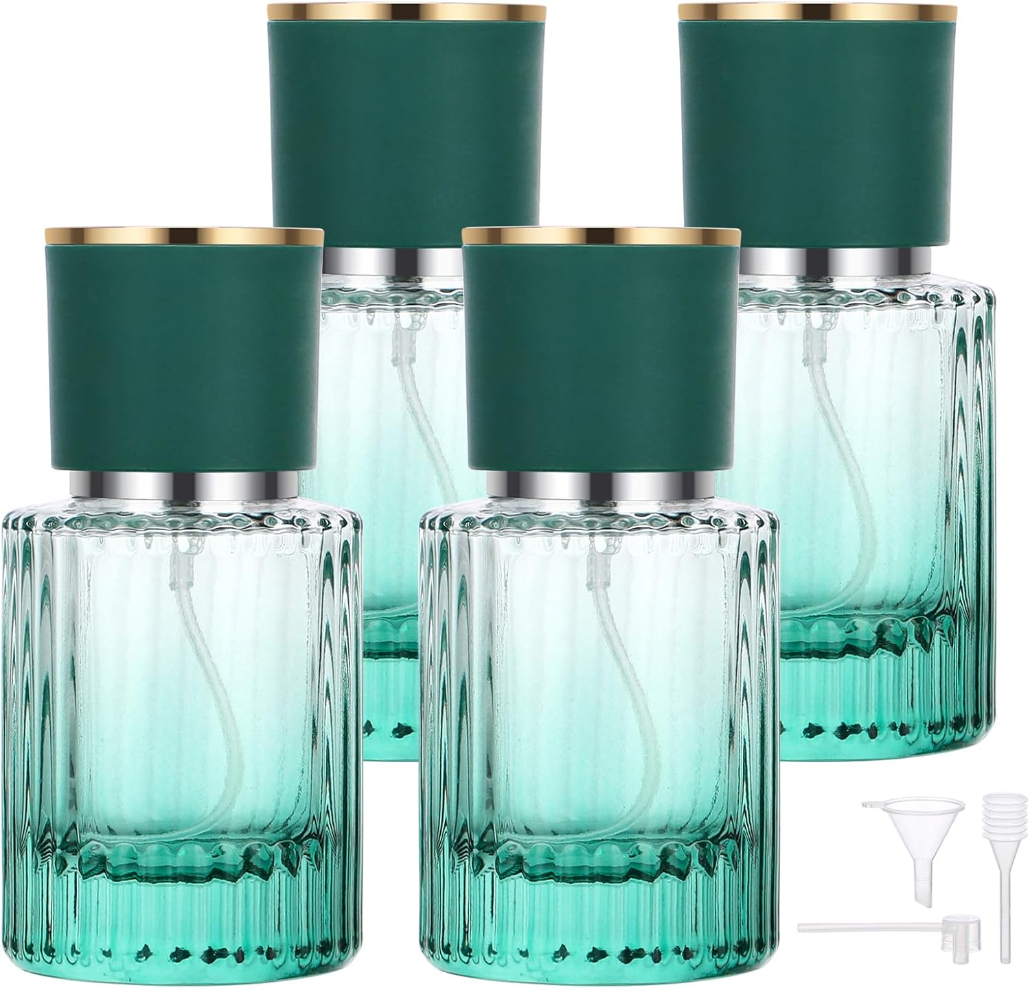 Segbeauty Travel Perfume Refillable Bottle, 2 Pcs Perfume Atomiser 30 Ml, Glass Perfume Spray Bottle, Perfume Empty Bottles, Portable Perfume Sprayer for Handbag (Gradient Black)