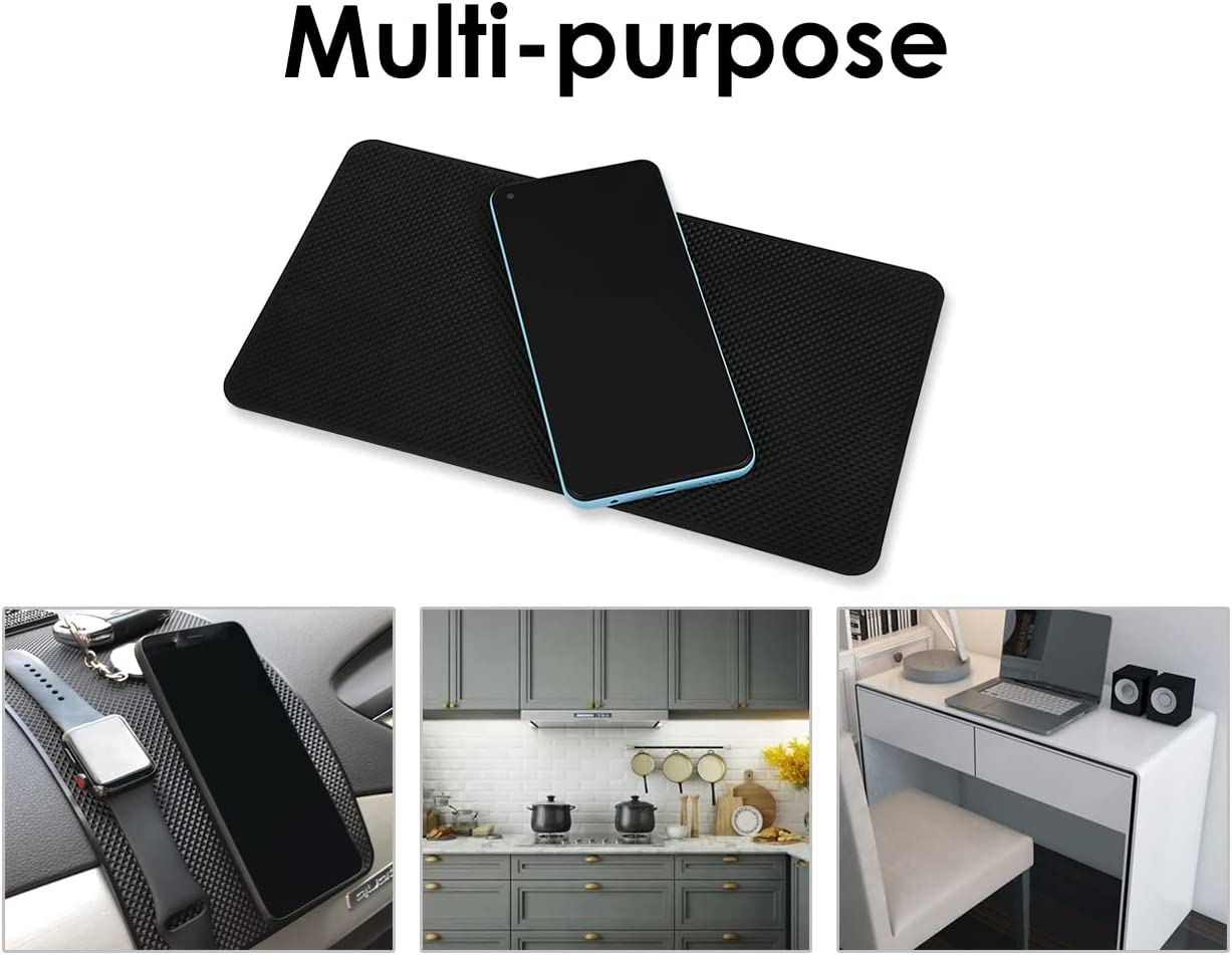 DS. DISTINCTIVE STYLE Extra Large 26 X 15Cm Magic Anti-Slip Non-Slip Mat Car Dashboard Sticky Pad Adhesive Mat for Cell Phone, CD, Electronic Devices, Iphone, Ipod, MP3, MP4, GPS - Black image number 6