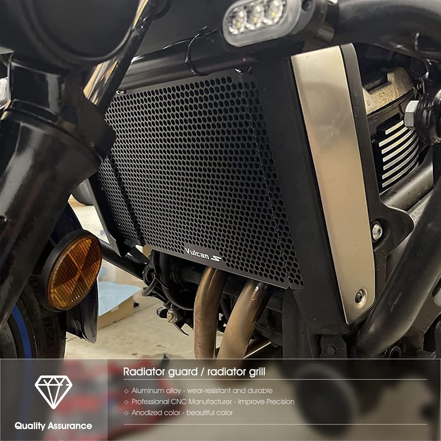 Motorcycle Radiator Grille Guard Protective Cover Compatible with Vulcan S 2015-2021 Vulcan S SE 2017 Vulcan S Performance 2021-2022 Vulcan S Cafe/Sport 2018-2020