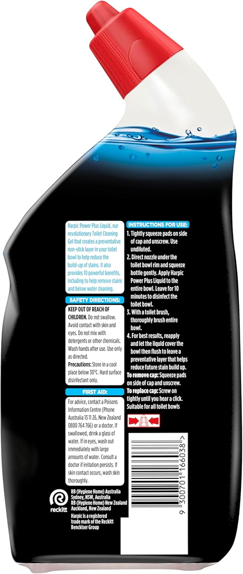 Harpic Power plus Marine Explosion Toilet Cleaner 500Ml (Pack of 8) image number 4