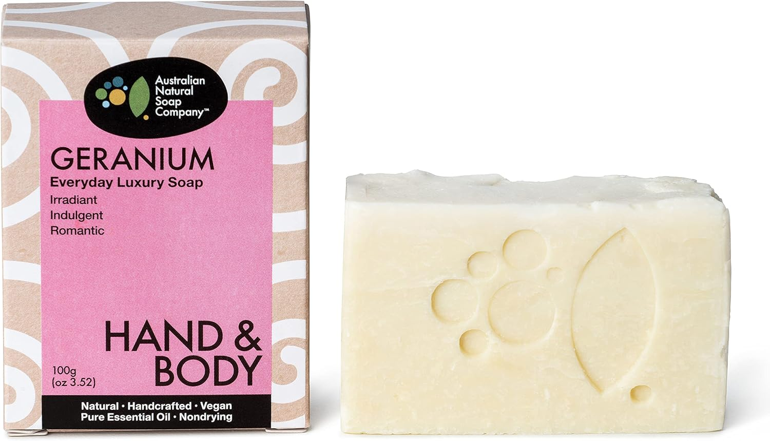 Australian Natural Soap Company Geranium Luxury Soap 100G image number 3