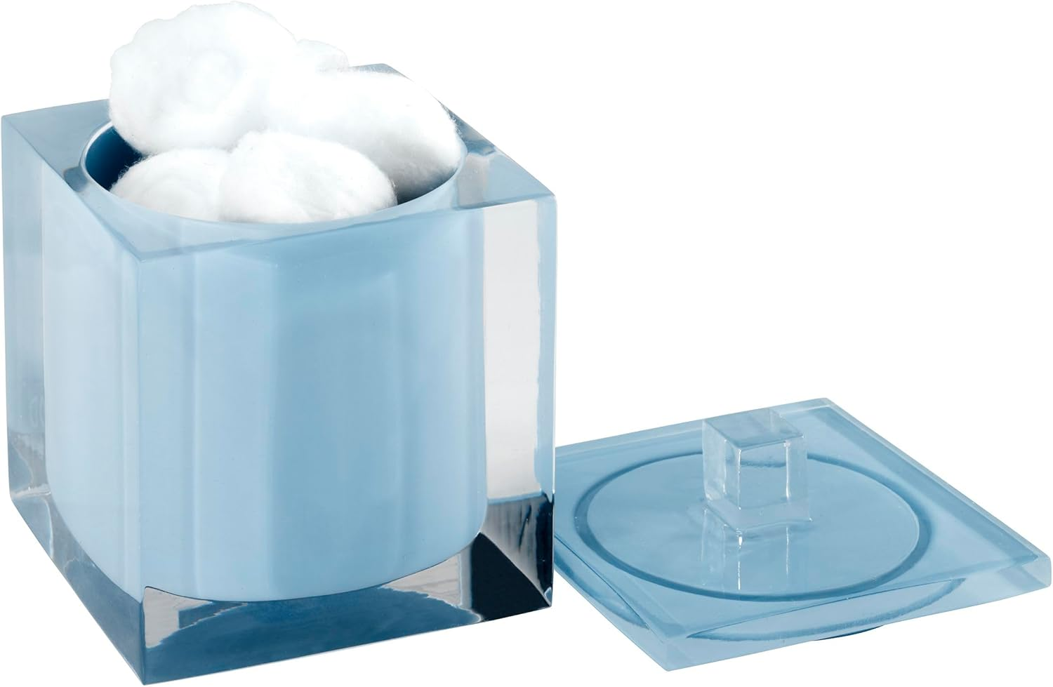 IZOD Accessories Resin Bathroom Essentials, Jar, Blue image number 2