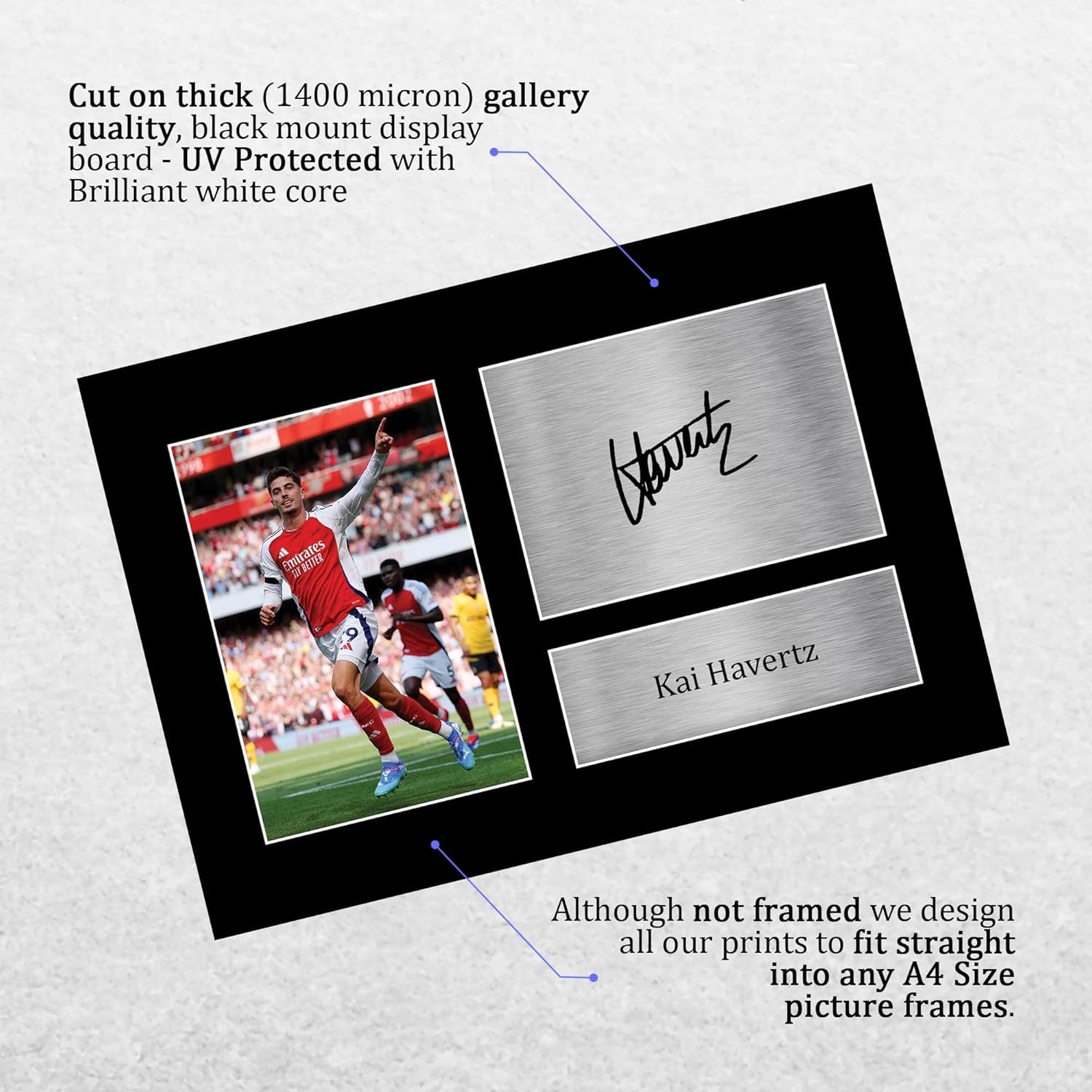 HWC Trading A4 Kai Havertz Gifts Printed Signed Autograph Picture for Football Fans and Supporters - A4