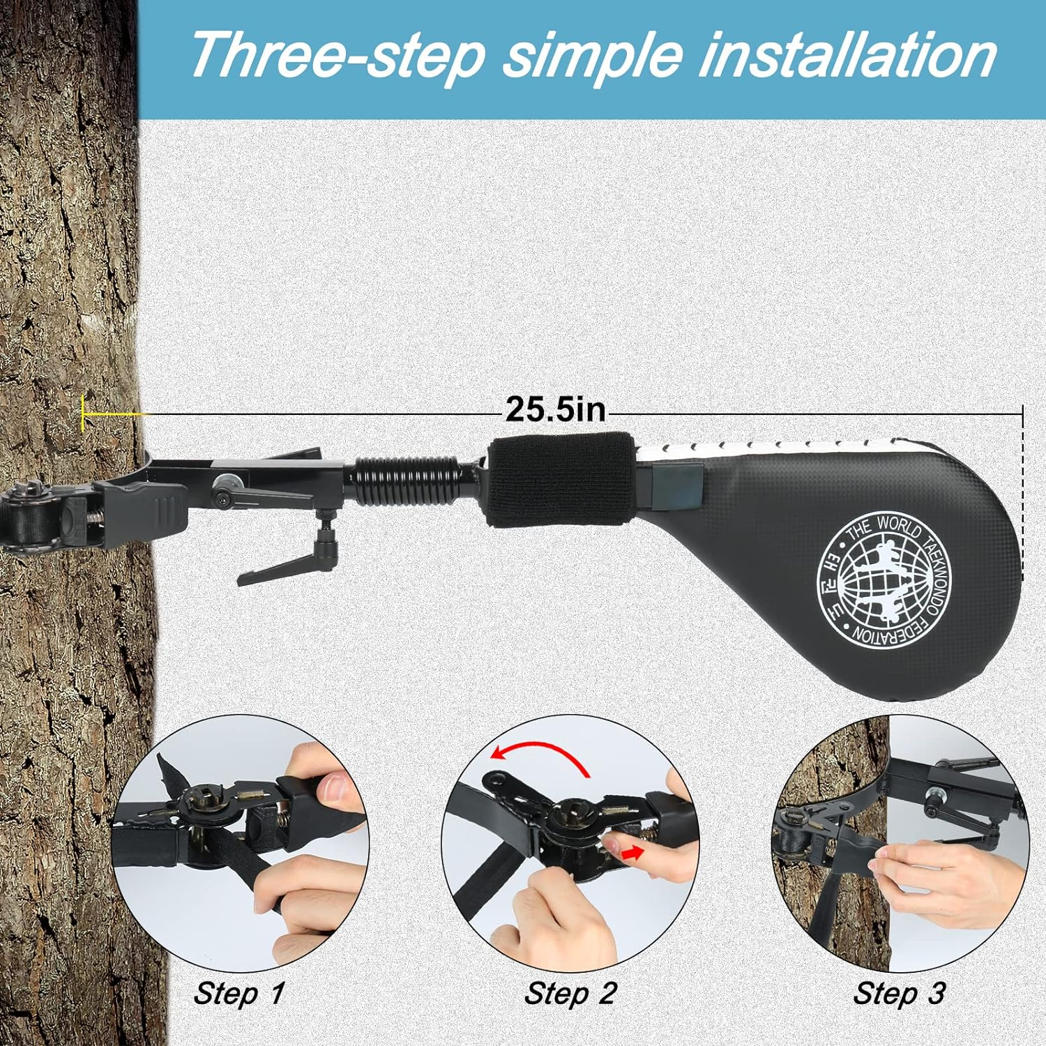 Taekwondo Kick Pads, Kicking Boxing Hands-Free Kicking Pads for Martial Arts with Mounting Bracket image number 4