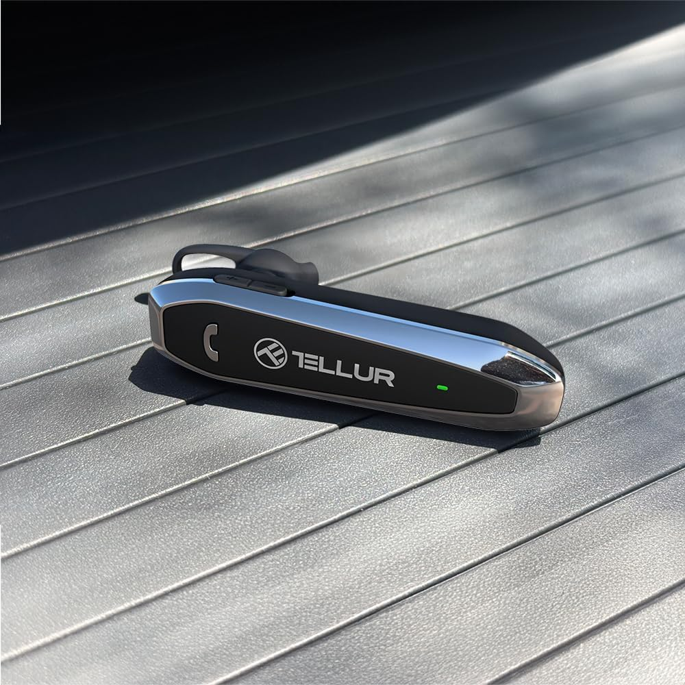 TELLUR VOX 100 Headset Bluetooth Mobile Phone Headset for Mobile Phones USB C, 22 Hours Talk Time, BT 5.3, Multipoint Two Connected Devices, 360&deg; Rotation for Right or Left Ear, Iphone/Android/Windows image number 4