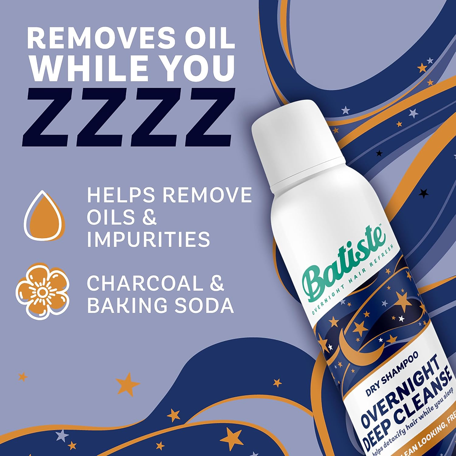 Batiste Overnight Deep Cleanse Dry Shampoo 200Ml - with Soothing Jasmine Scent, Detox Hair & Remove Impurities While You Sleep, Long-Lasting Freshness, Absorbs Excess Oil, Ideal for All Hair Types image number 4