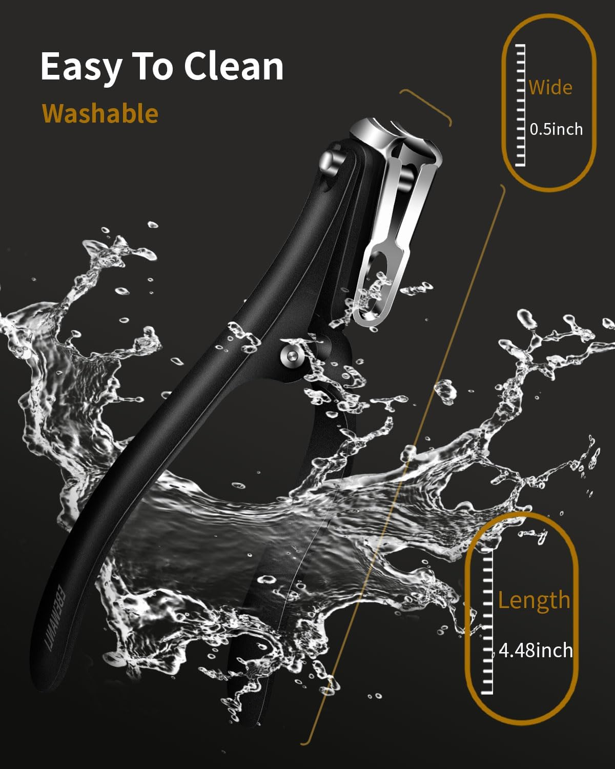 EBEWANLI Long Handle Toenail Clippers for Seniors Thick Toenails, 360 Degree Rotating Toe Nail Clippers for Men, Women, Sharp Sturdy Stainless Steel Angled Nail Cutter image number 5