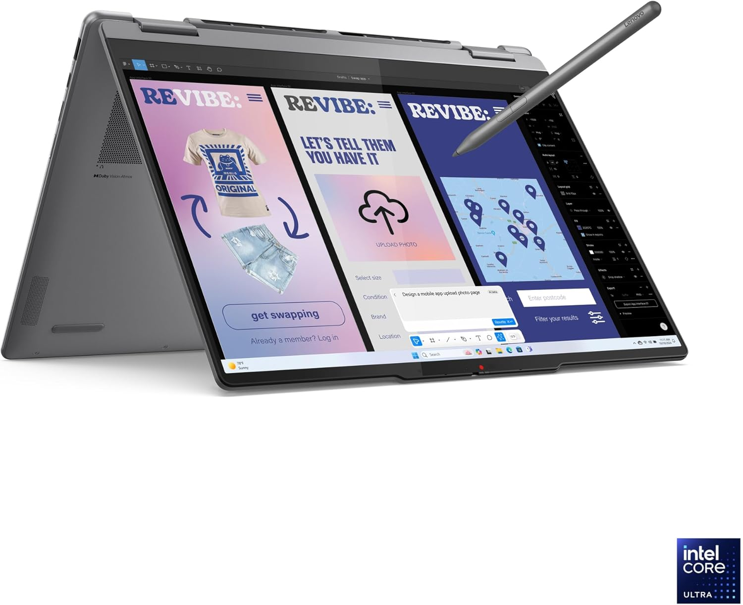 Lenovo Yoga 7 2-In-1 14ILL10 Co-Pilot+ 14" 2.8K WQXGA+ OLED Touch Display Ultra 7 258V 32GB 1TB SSD Digital Pen Win11H Luna Grey 83JQ000EAU image number 6