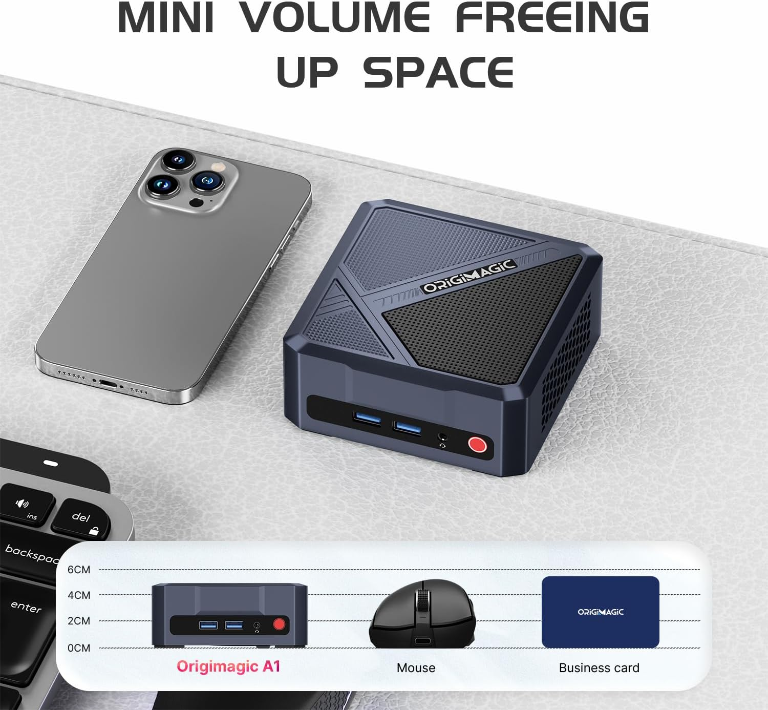 ORIGIMAGIC A1 Mini PC Ryzen 7 7840HS Mini Computer 32GB DDR5 1TB SSD Mini Pc 8 Cores/16 Threads up to 5.1Ghz Gaming Mini Pc Wifi6E|Bt5.2|Hdmi2.0|2.5Gbps LAN Triple Display Output Computer image number 1
