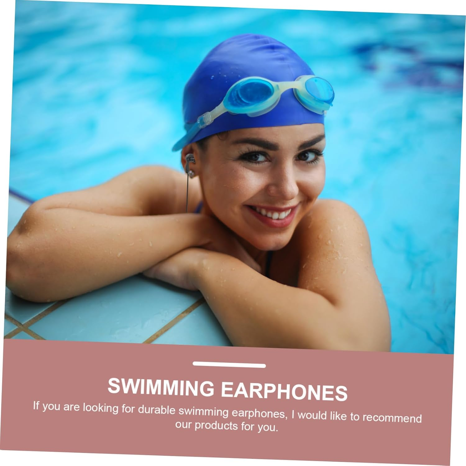 CONGARTENO 2Pcs Waterproof Mp3 Earphones 3.5Mm Ear Hook In-Ear Design for Swimming and Diving, Multi-Use Shower Ear Plugs Compatible Water Sports image number 3