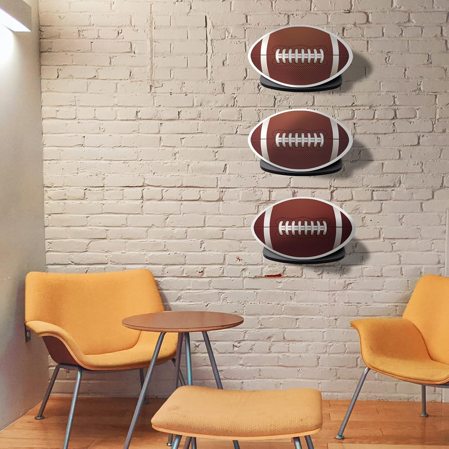 Acrylic Basketball Soccer Volleyball Rugby Football Rack, 2Pcs Acrylic Wall Mount Ball Holder Display Rack, Invisible Clear Ball Hanger Storage Stand for Soccer Volleyball Rugby, Black