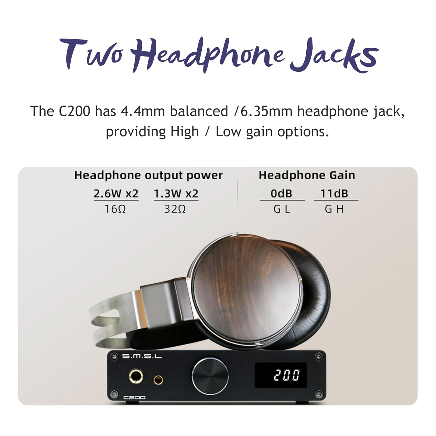 SMSL C200 ES9038Q2M Hifi DAC, Pcm32Bit/768Khz DSD512 DAC, Usb/Optical/Coaxial/Bluetooth 5.1 to 4.4Mm/6.35Mm/Rca/Trs Hi-Res Audio DAC, Digital-Analog Converter, Support PS5, Home Audio DAC with Remote image number 5