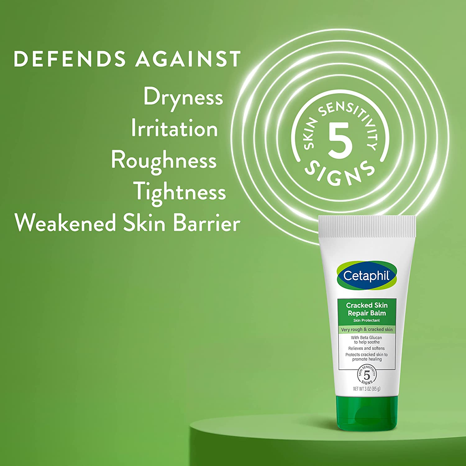 CETAPHIL Cracked Skin Repair Balm | 3 Oz | for Very Rough & Cracked, Sensitive Skin | Protects, Soothes and Restores Deeper Cracks | Hypoallergenic | Fragrance Free | Dermatologist Recommended image number 3