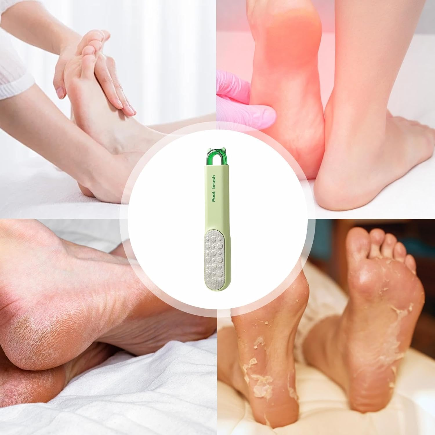 Foot Scrubber, Dead Skin Remover, Callus Exfoliator Tool, Versatile Easy to Use Sturdy Ergonomic Rechargeable Anti-Scald Fast Heating for Home, 7.48X1.38 Inches - Orange1 image number 5