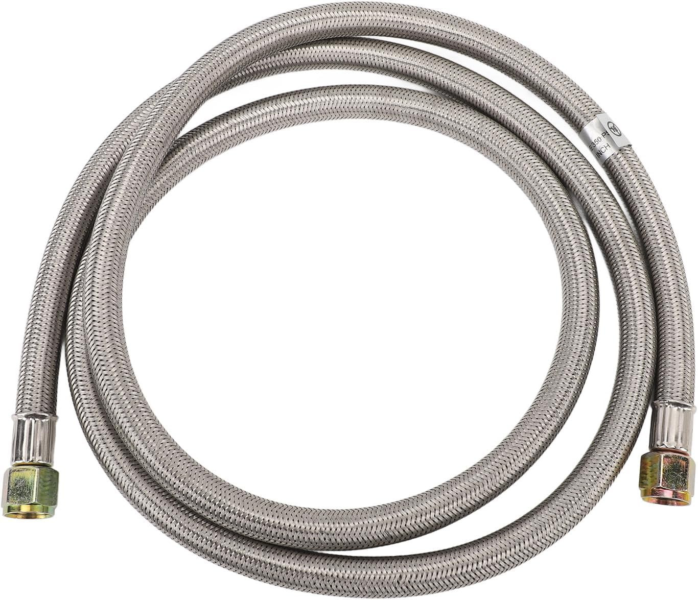 Tbest RV Gas Line Hose Extension 7Pcs 6Ft Stainless Steel High Pressure Flexible Quick Connect Fittings for RV Trailer Van Tank Pits Gas Grills Heaters image number 5