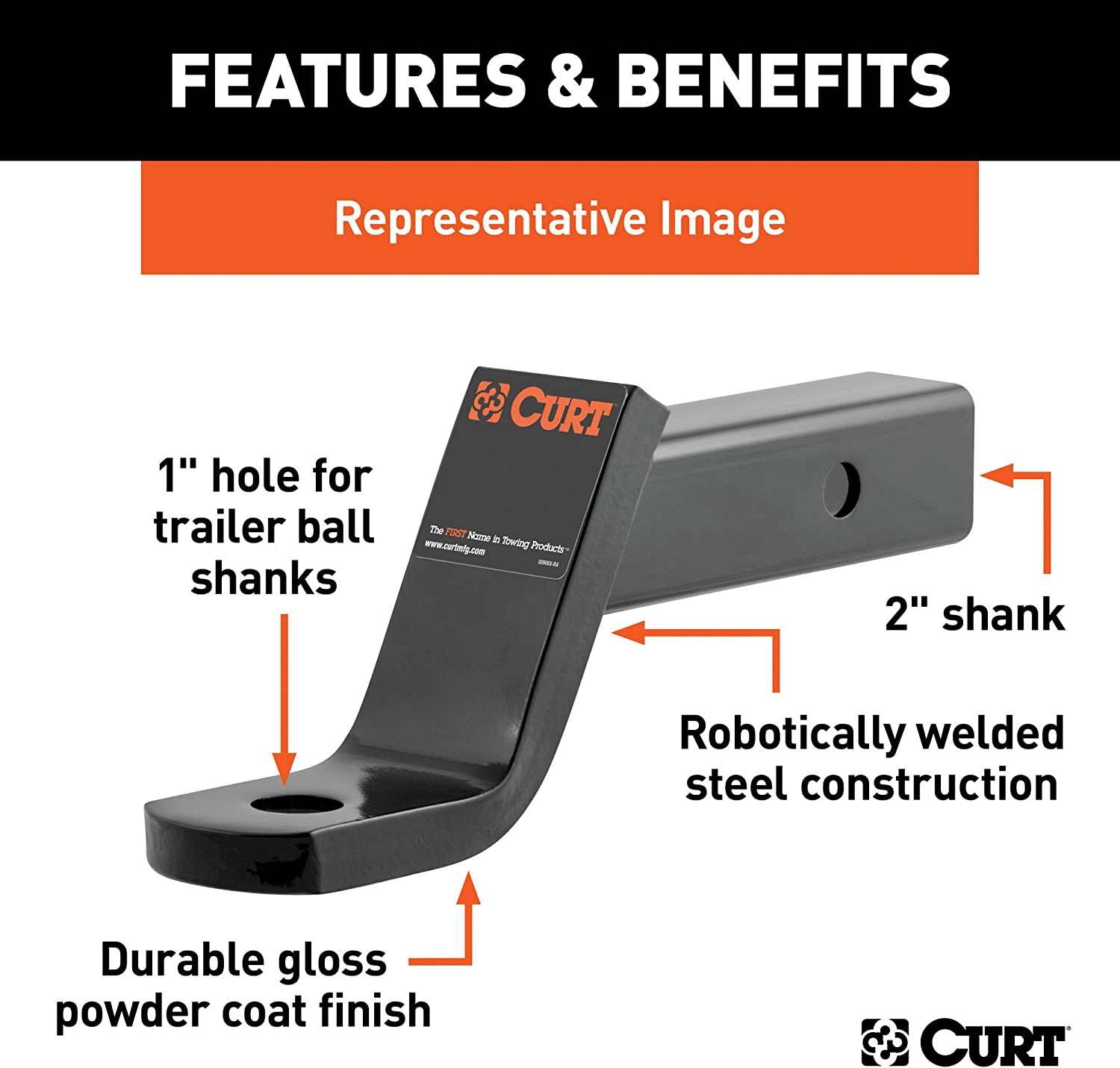 CURT 45070 Class 3 Ball Mount image number 4
