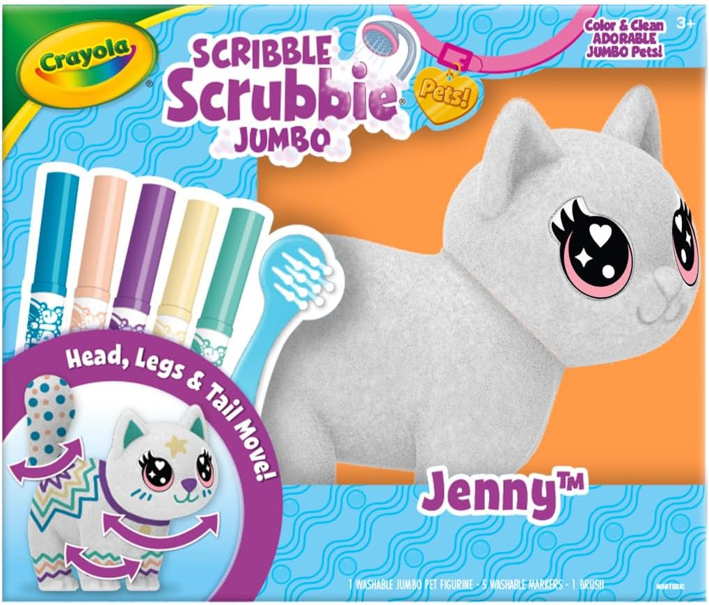 Crayola Scribble Scrubbie Jumbo Pet Jenny Playset (7-Pieces) image number 3