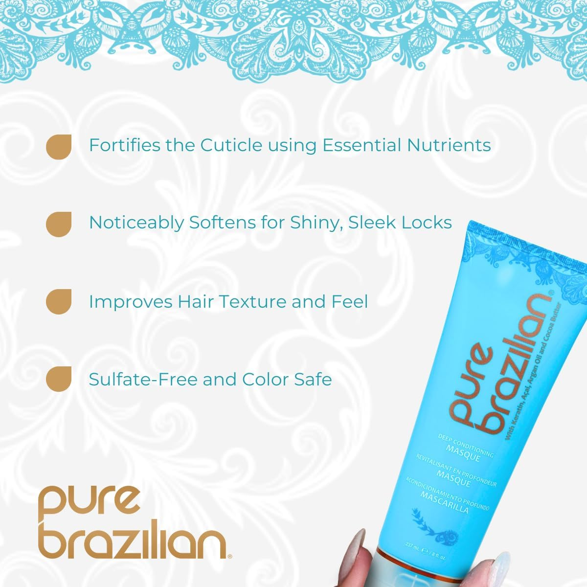 Pure Brazilian Deep Conditioning Masque, 236 Ml, Blue image number 5