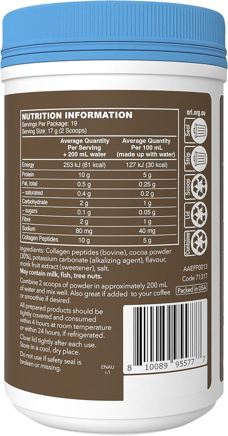 VITAL PROTEINS Chocolate Flavoured Collagen Peptides Powder, 10G Collagen Peptides per Serve (329G) image number 3