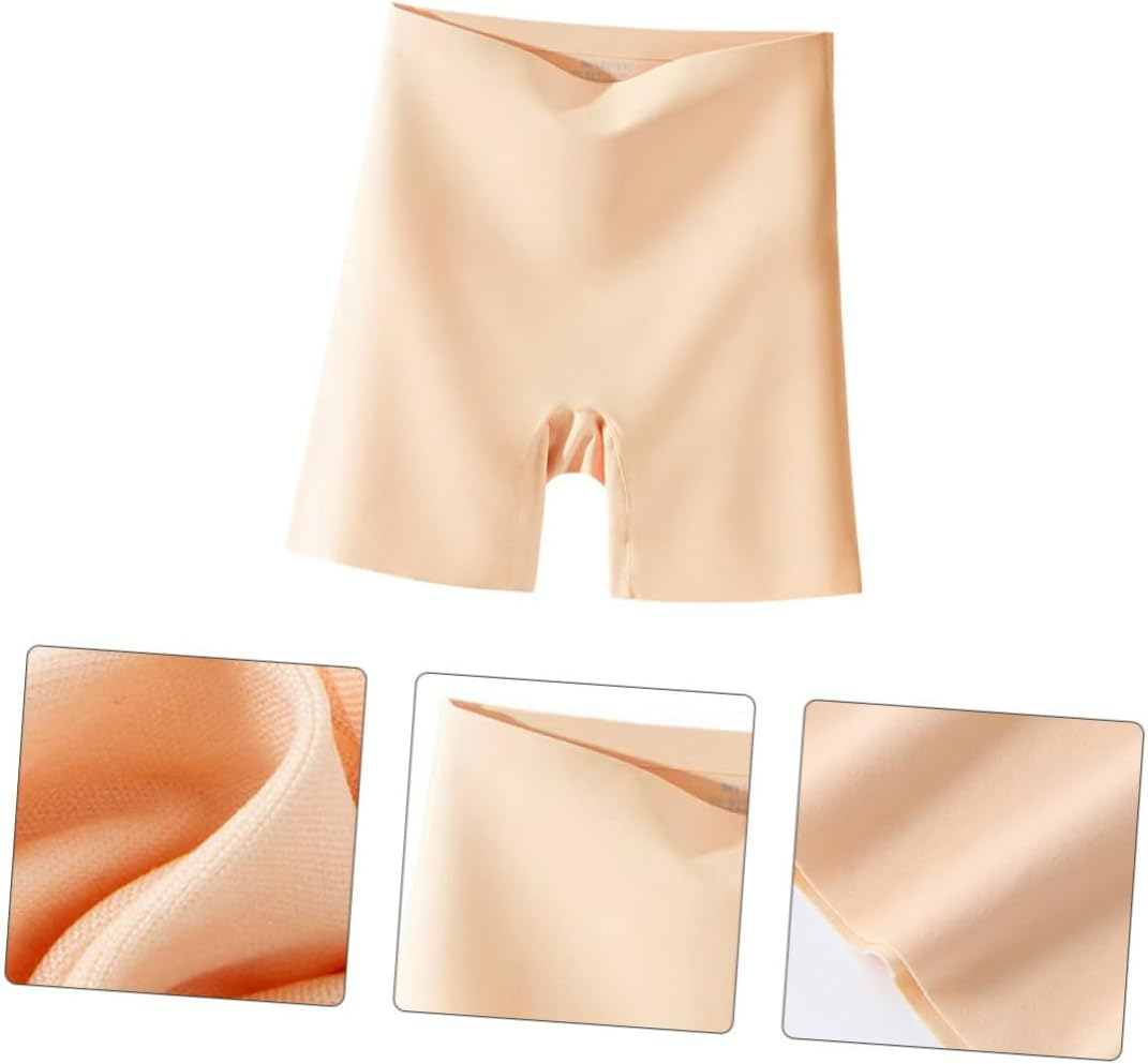 Beavorty Safety Shorts High Waist Seamless Thin Underwear Tummy Control Ice Cooling Skin Color L Large Anti-Exposure Breathable Shorts for Summer Khaki image number 5