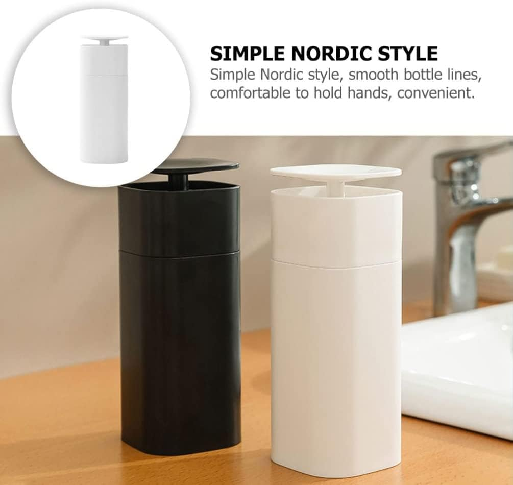 Empty Pump Dispenser Bottle, Push down Liquid Pumping Empty Bottle Dispenser for Makeup Remover and Nail Polish Qzjijosen (White) image number 2