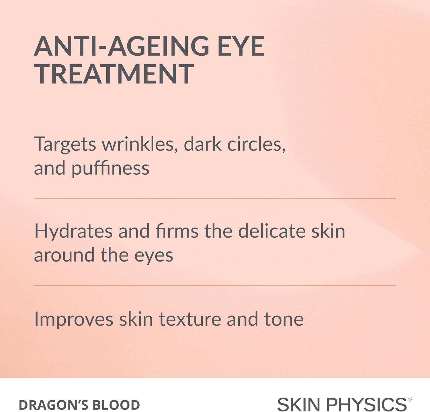 Skin Physics Dragon&rsquo;S Blood Anti-Ageing Eye Treatment 15Ml, White Sapphire Brightening, Peptides + Hyaluronic Acid, Fragrance-Free Eye Cream for Fine Lines, Dark Circles & Puffiness image number 1