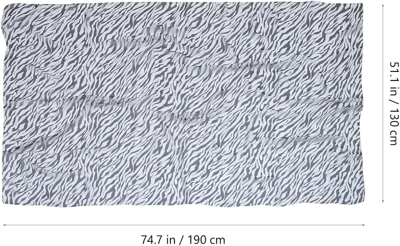 LIFKOME Zebra Pattern Chiffon Scarf Lightweight Decorative Zebra Print Beach Scarf Silky Texture for Comfortable Wear for Everyday Use and Outdoor Activities 190 * 130Cm image number 3