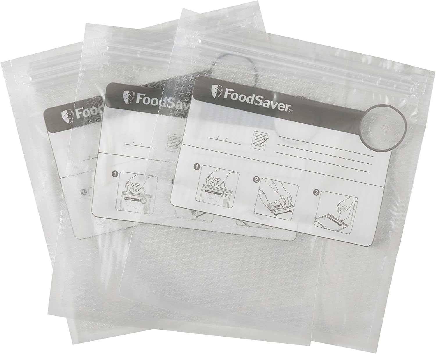 Foodsaver VS0500 35 X 946Ml Vacuum Zipper Bags, Clear 20.5 Cm X 22.6 Cm